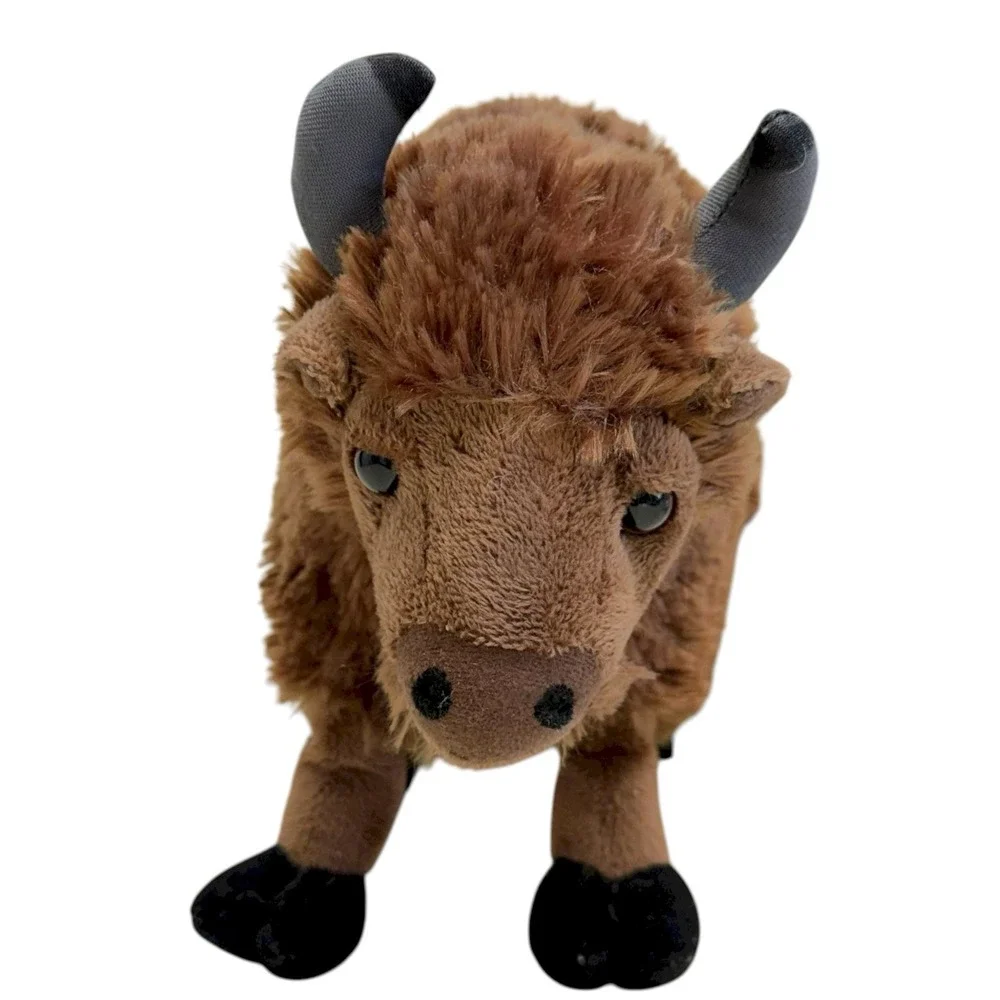 Tiger Tale Toys Buffalo Bison‎ Plush Stuffed Animal Realistic Toy Brown 11